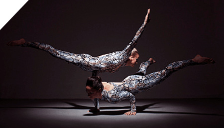 Lisa Whitmore and Sally Miller as Kurve, Duo Contortion.